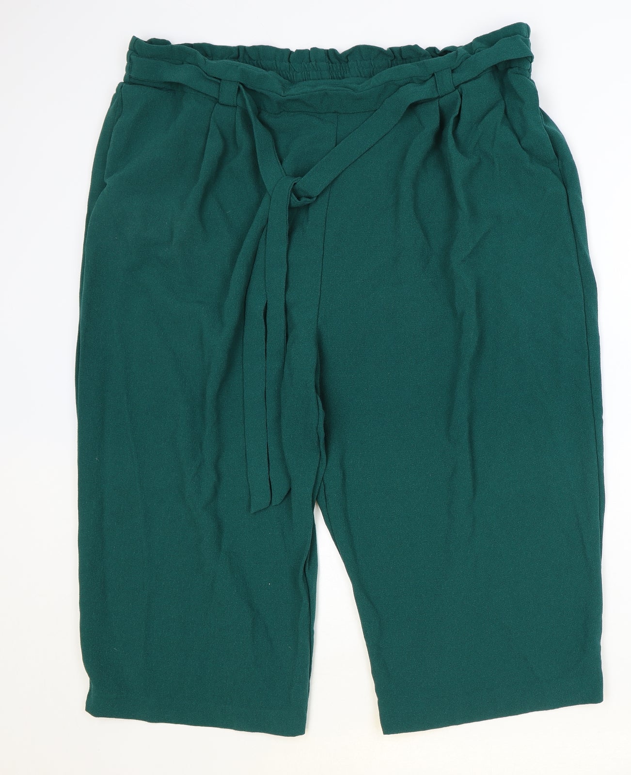 George Womens Green Polyester Cropped Trousers Size 24 Regular