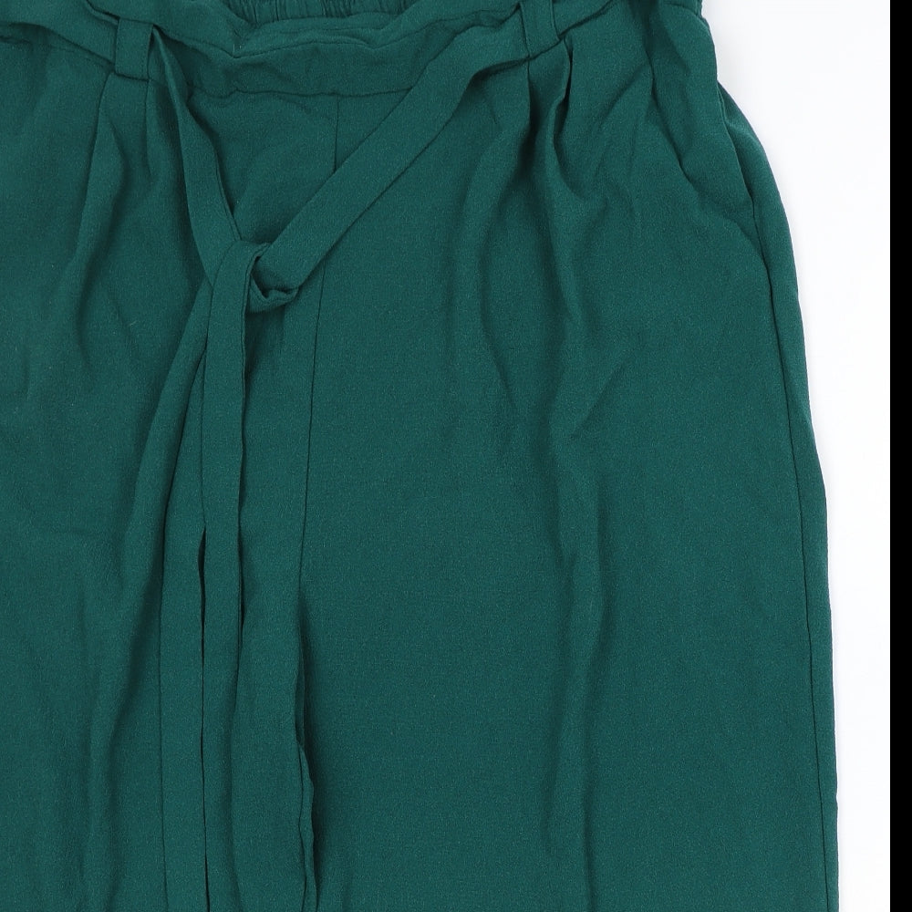 George Womens Green Polyester Cropped Trousers Size 24 Regular