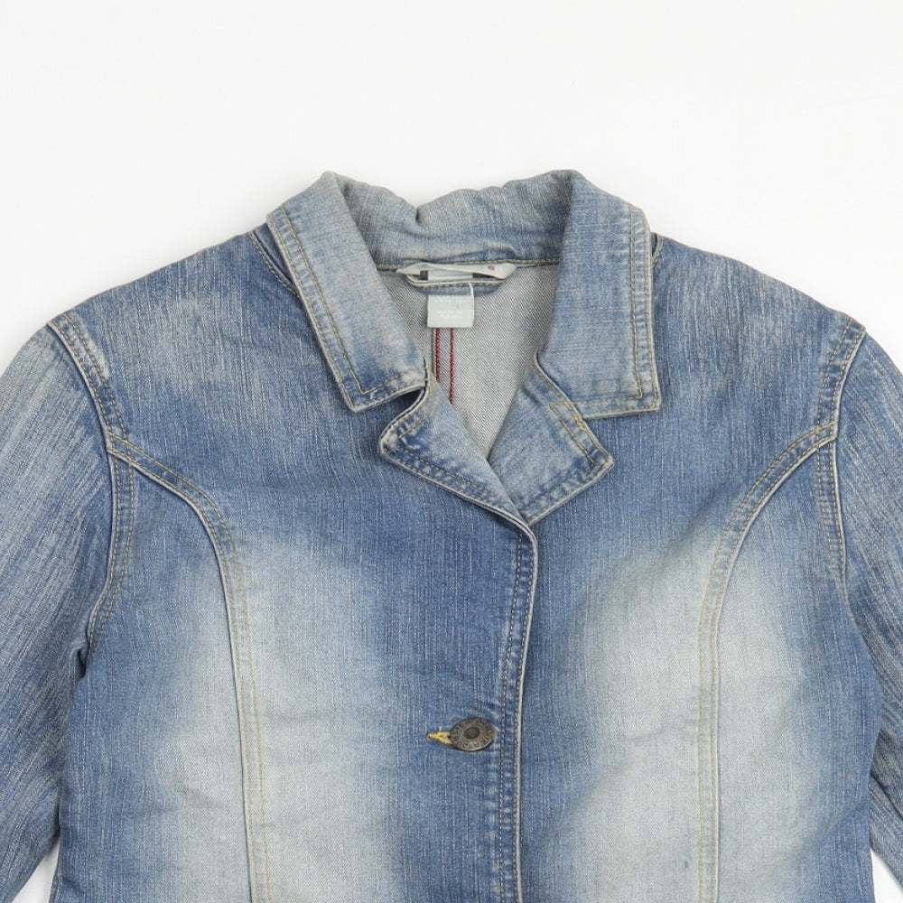 H&M Girls Blue Jacket Blazer Size 12-13 Years Button