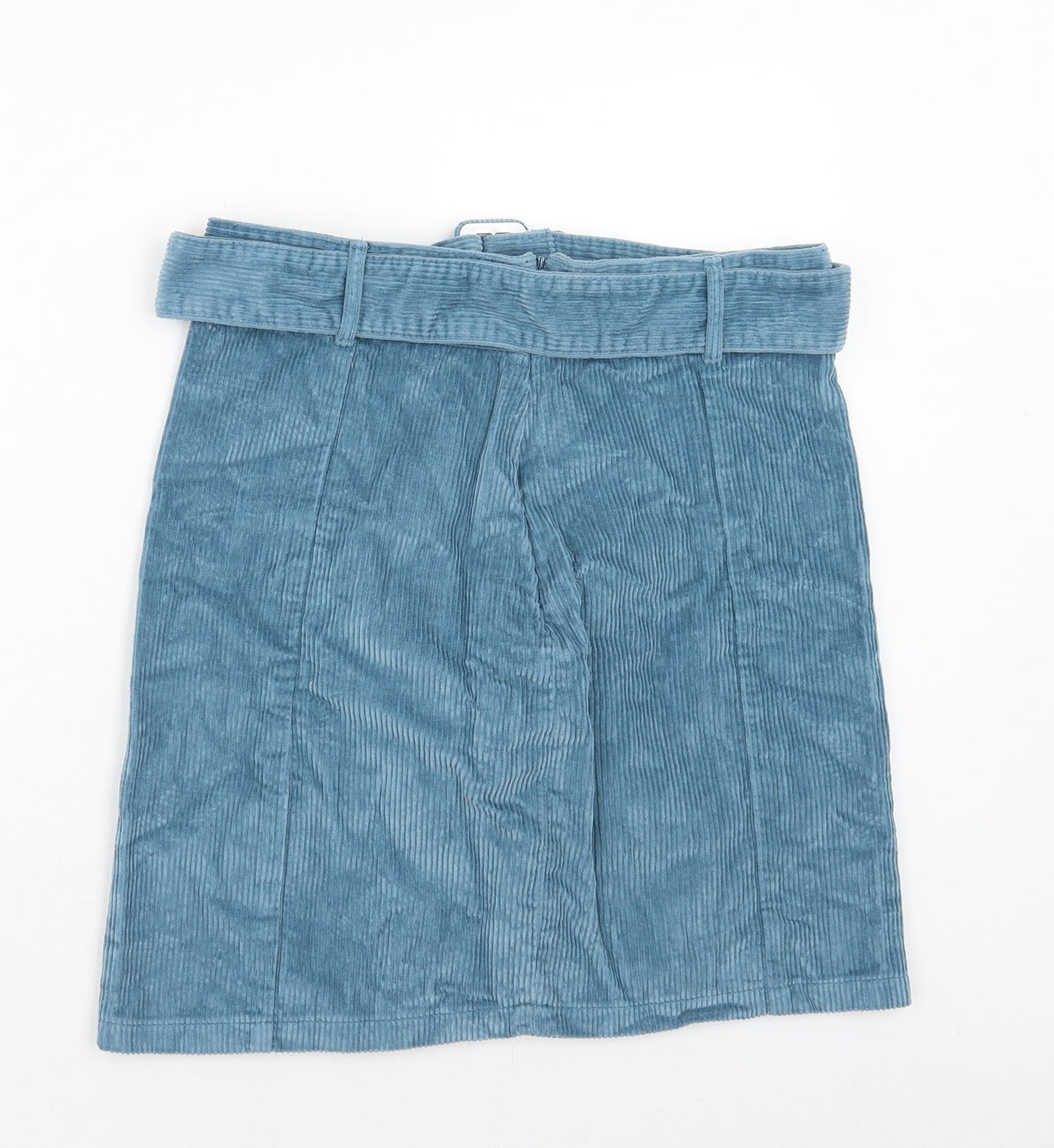 Atmosphere Womens Blue Cotton Skort Skirt Size 12 Zip - Belt Inlcuded