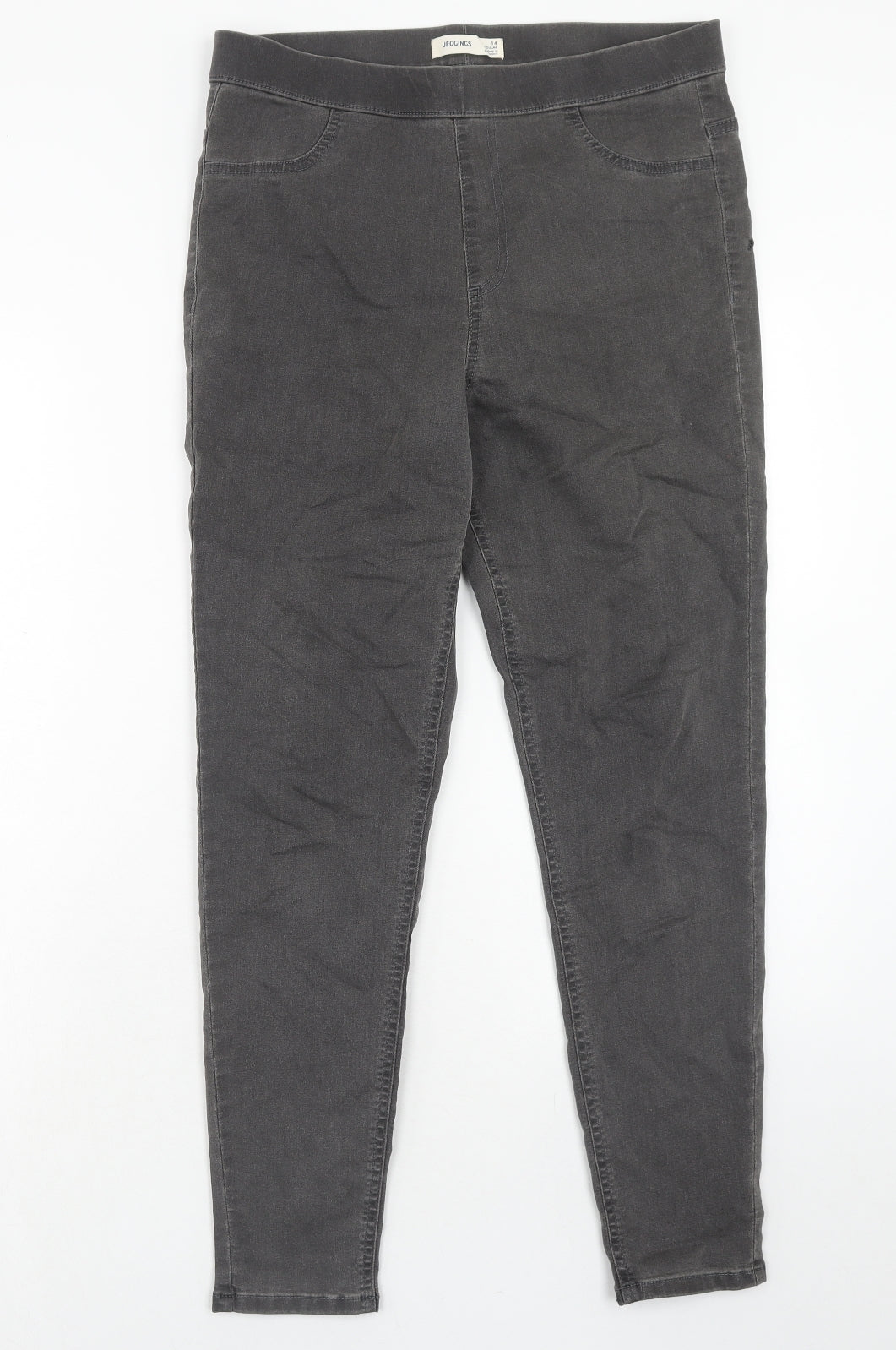 Marks and Spencer Womens Grey Cotton Jegging Jeans Size 14 Regular