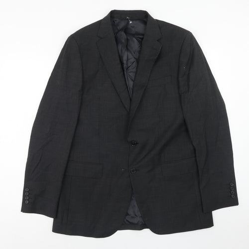 Marks and Spencer Mens Grey Polyacrylate Fibre Jacket Suit Jacket Size 42 Regular