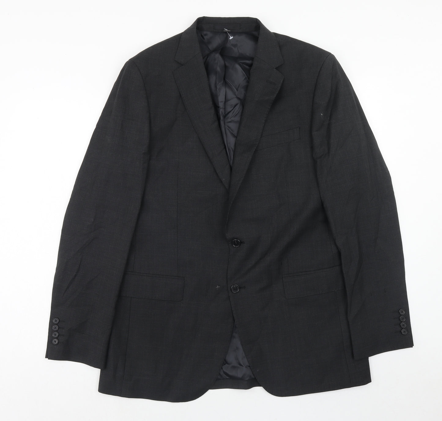 Marks and Spencer Mens Grey Polyacrylate Fibre Jacket Suit Jacket Size 42 Regular
