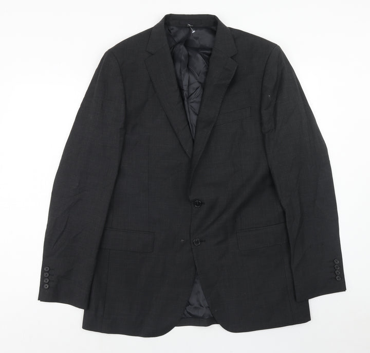 Marks and Spencer Mens Grey Polyacrylate Fibre Jacket Suit Jacket Size 42 Regular