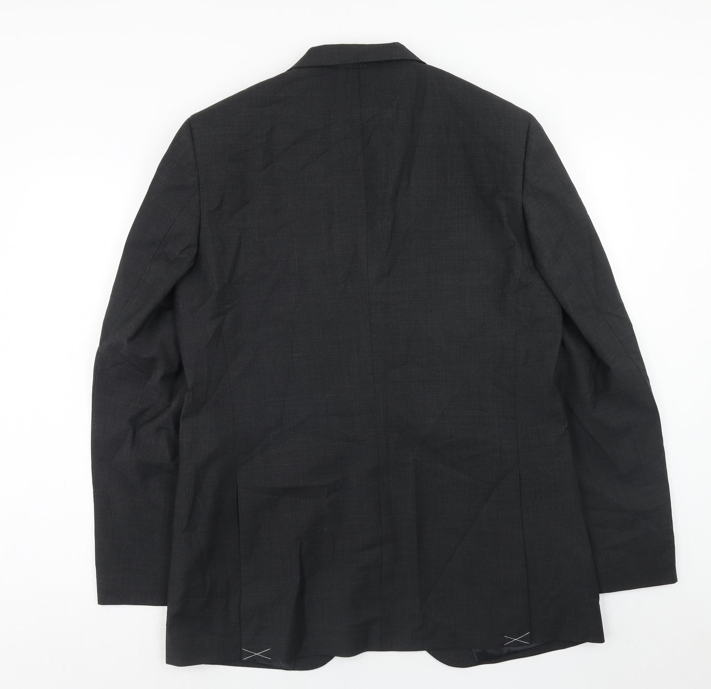 Marks and Spencer Mens Grey Polyacrylate Fibre Jacket Suit Jacket Size 42 Regular