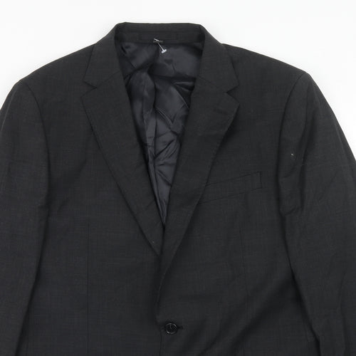 Marks and Spencer Mens Grey Polyacrylate Fibre Jacket Suit Jacket Size 42 Regular