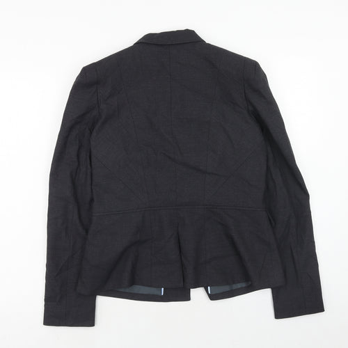 Warehouse Womens Grey Polyester Jacket Suit Jacket Size 14