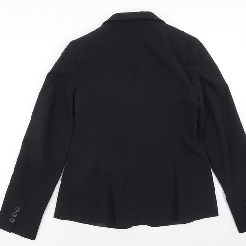 BHS Womens Black Polyester Jacket Suit Jacket Size 12