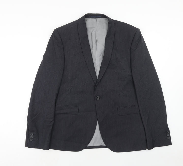 NEXT Mens Blue Polyester Jacket Suit Jacket Size 40 Regular
