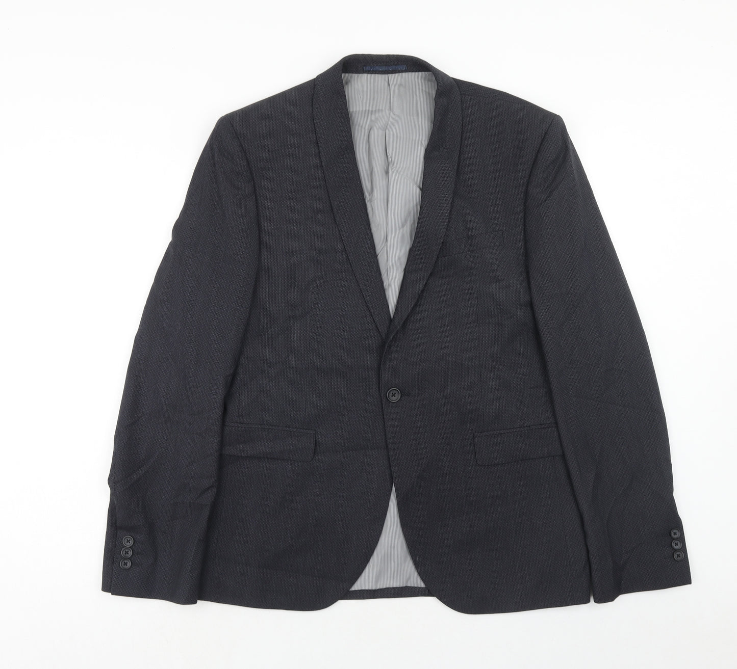 NEXT Mens Blue Polyester Jacket Suit Jacket Size 40 Regular