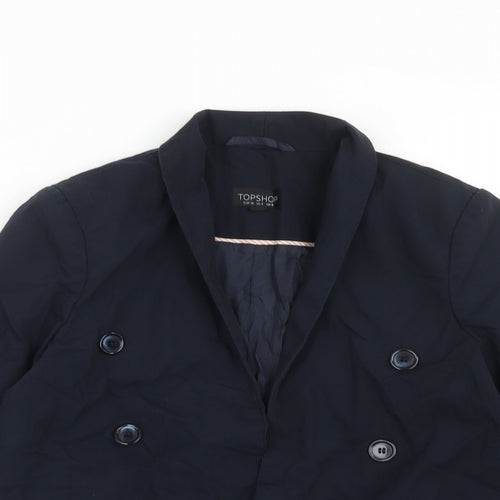 Topshop Womens Blue Jacket Blazer Size 8