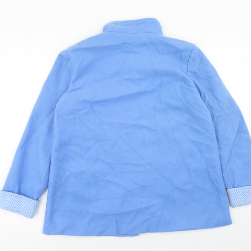 Anne De Lancay Womens Blue Jacket Size M Button