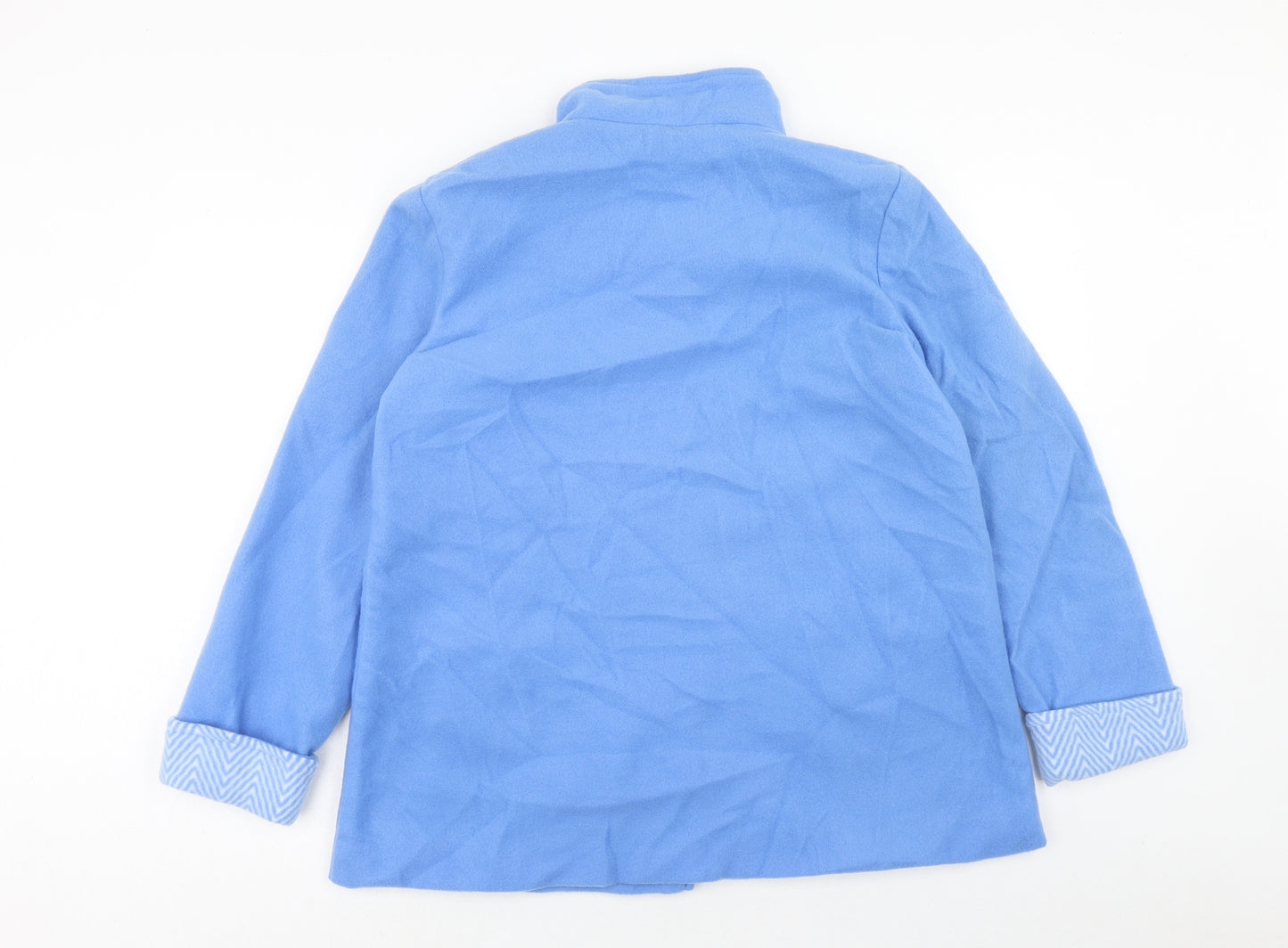 Anne De Lancay Womens Blue Jacket Size M Button