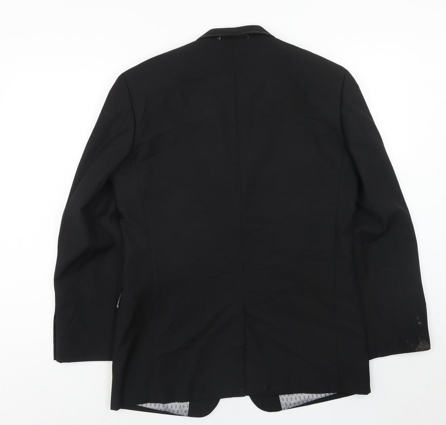 Skopes Mens Black Polyester Jacket Suit Jacket Size 38 Regular