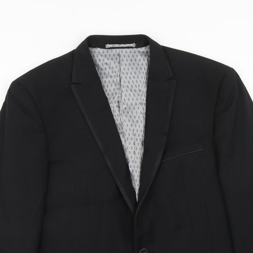 Skopes Mens Black Polyester Jacket Suit Jacket Size 38 Regular