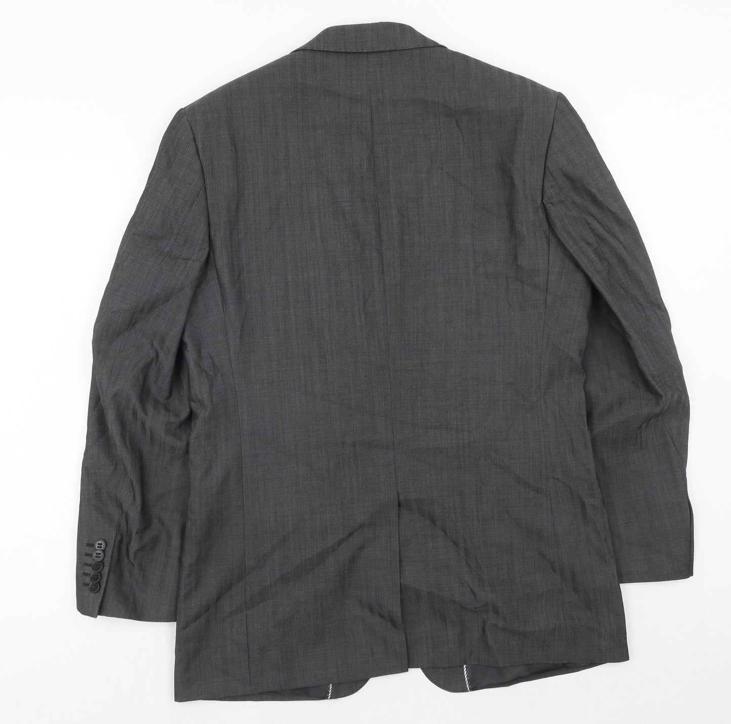 St george Mens Grey Wool Jacket Suit Jacket Size 40 Regular