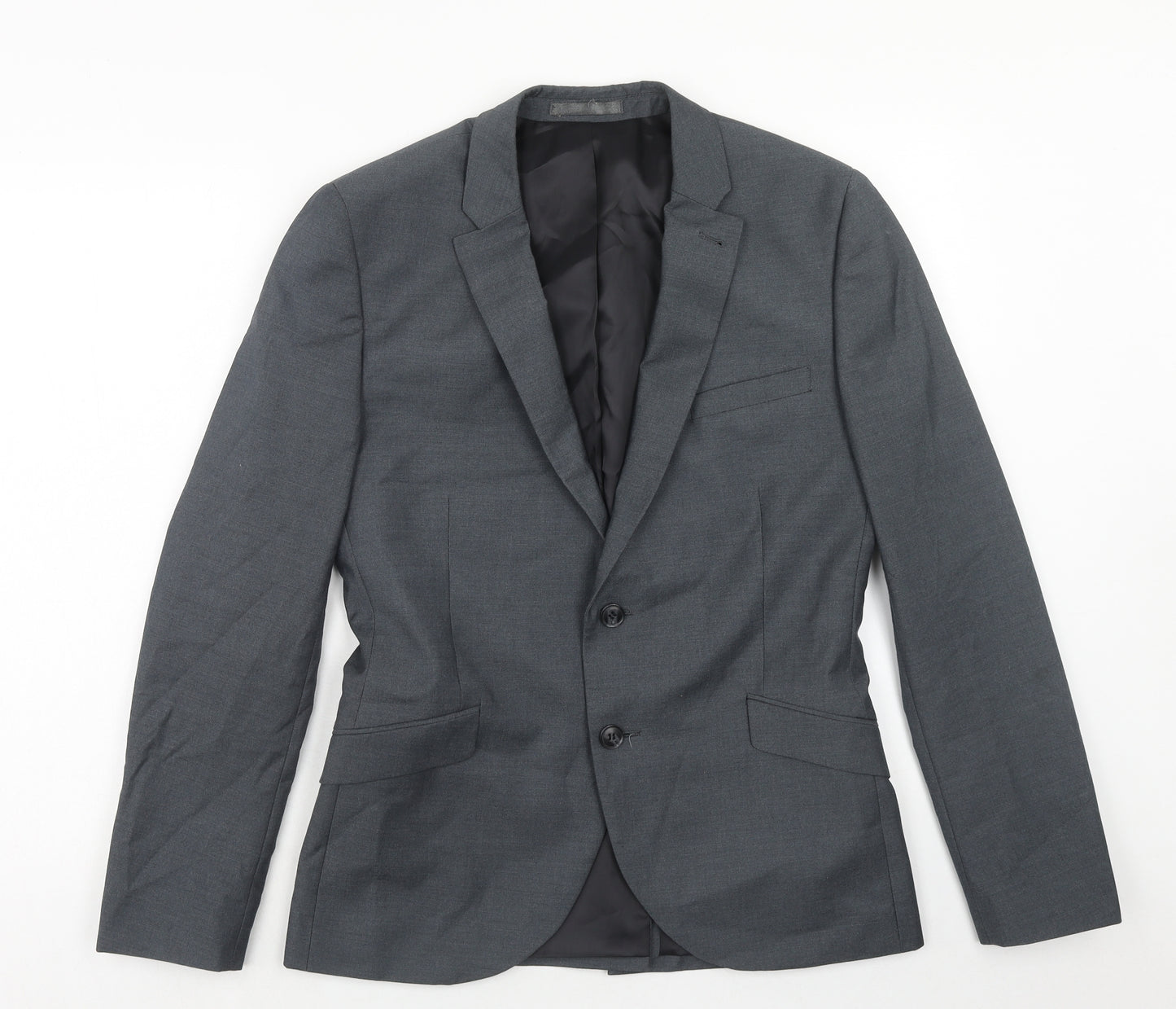 Cedar Wood State Mens Grey Polyester Jacket Suit Jacket Size 38 Regular