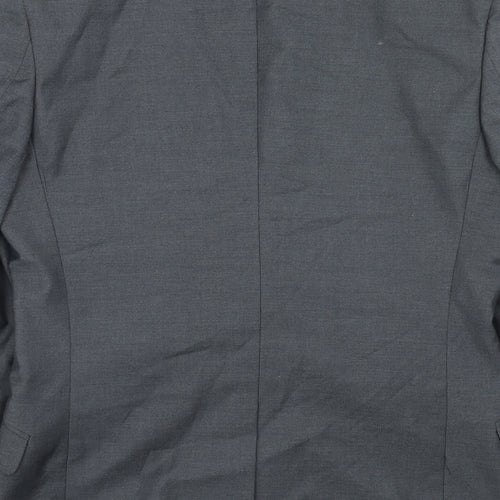 Cedar Wood State Mens Grey Polyester Jacket Suit Jacket Size 38 Regular