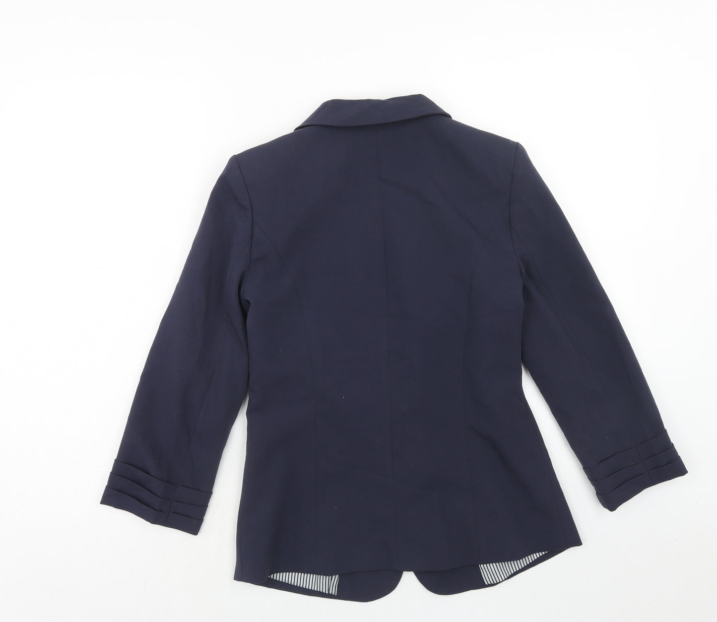 Atmosphere Womens Blue Polyester Jacket Suit Jacket Size 8