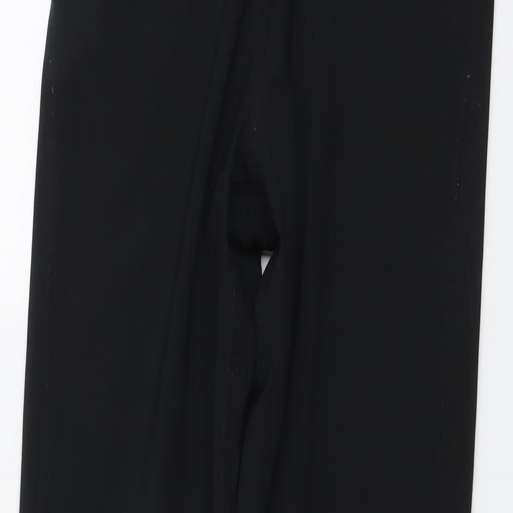 Nike Womens Black Polyester Compression Leggings Size L L28 in Regular Pullover