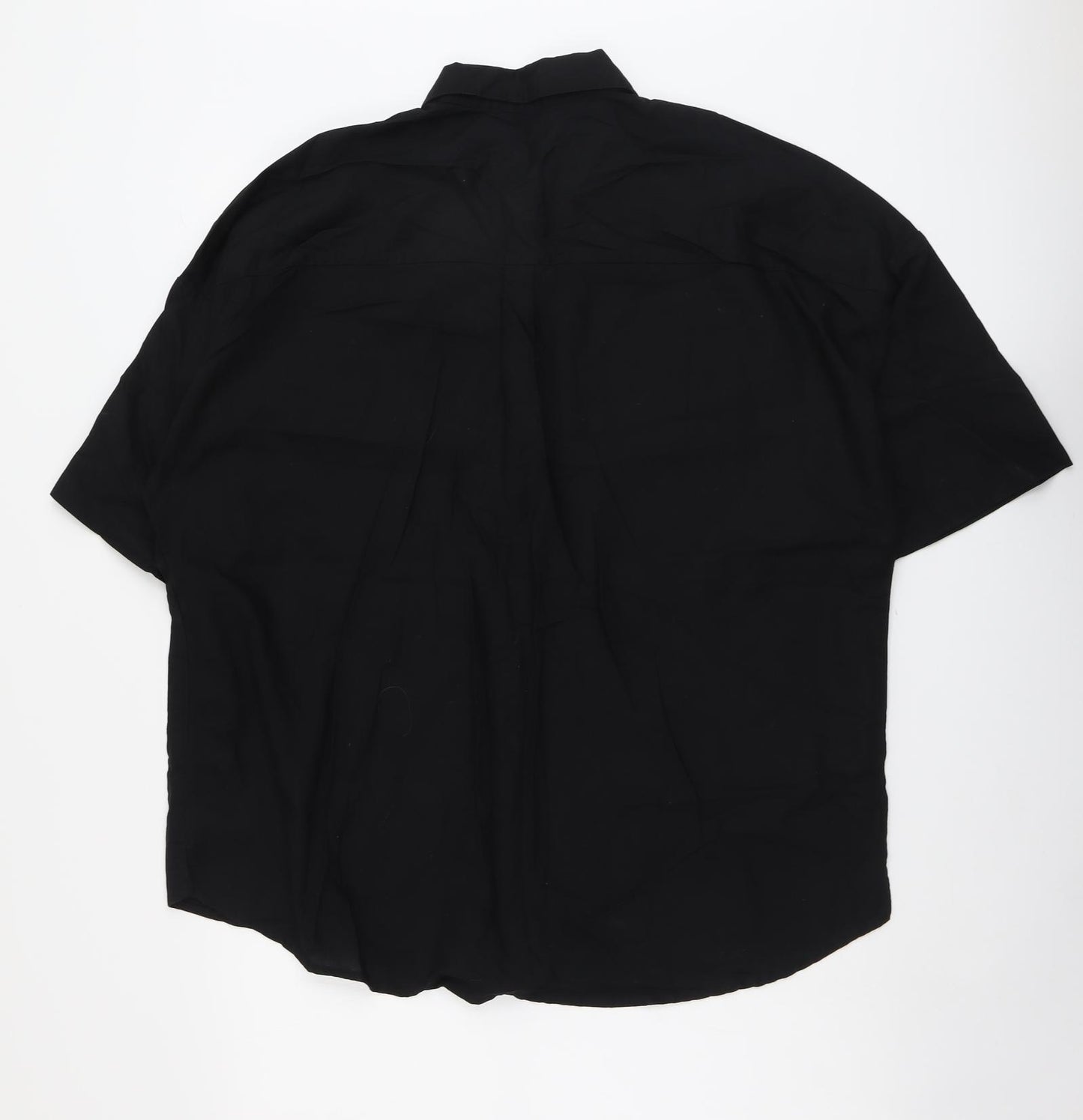 House Brand Womens Black Cotton Basic Button-Up Size M Collared
