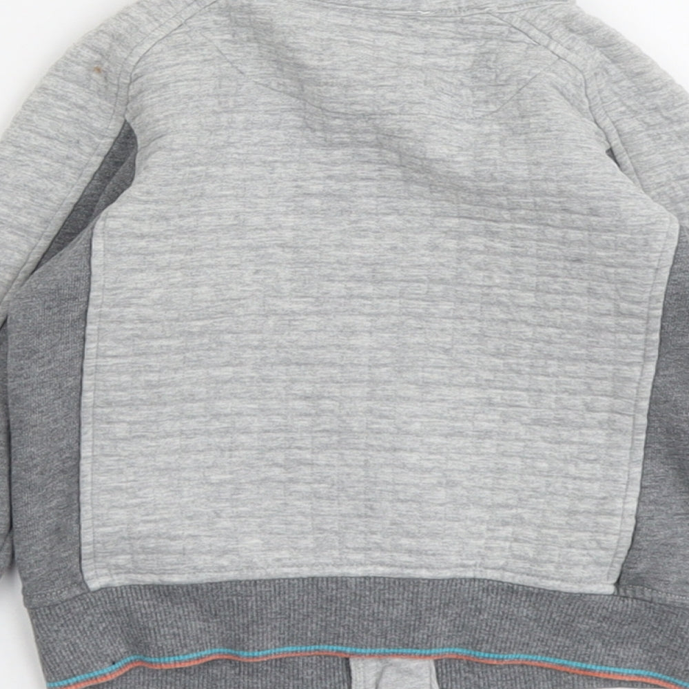 Ted Baker Boys Grey Cotton Full Zip Sweatshirt Size 2-3 Years Zip