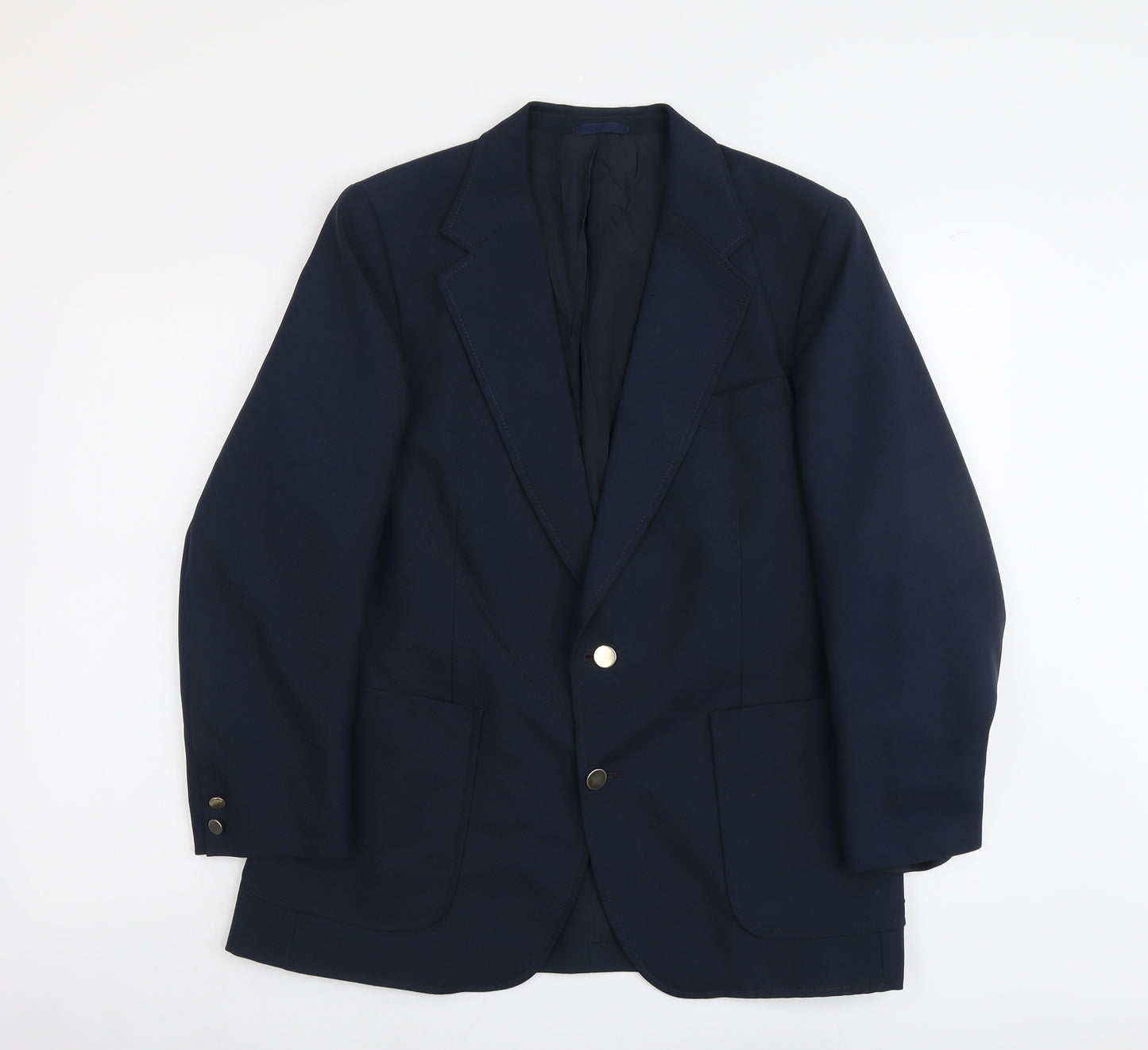 Marks and Spencer Mens Blue Polyester Jacket Blazer Size L Regular