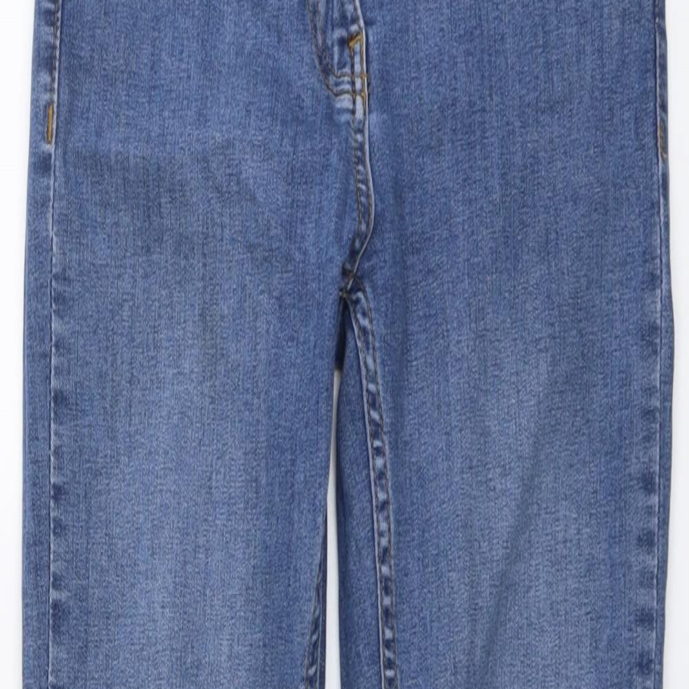 Oasis Womens Blue Cotton Skinny Jeans Size 10 L27 in Regular Button