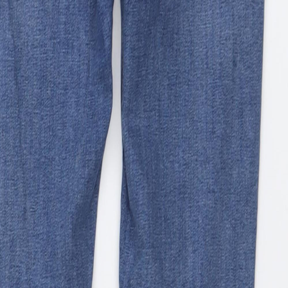 Oasis Womens Blue Cotton Skinny Jeans Size 10 L27 in Regular Button
