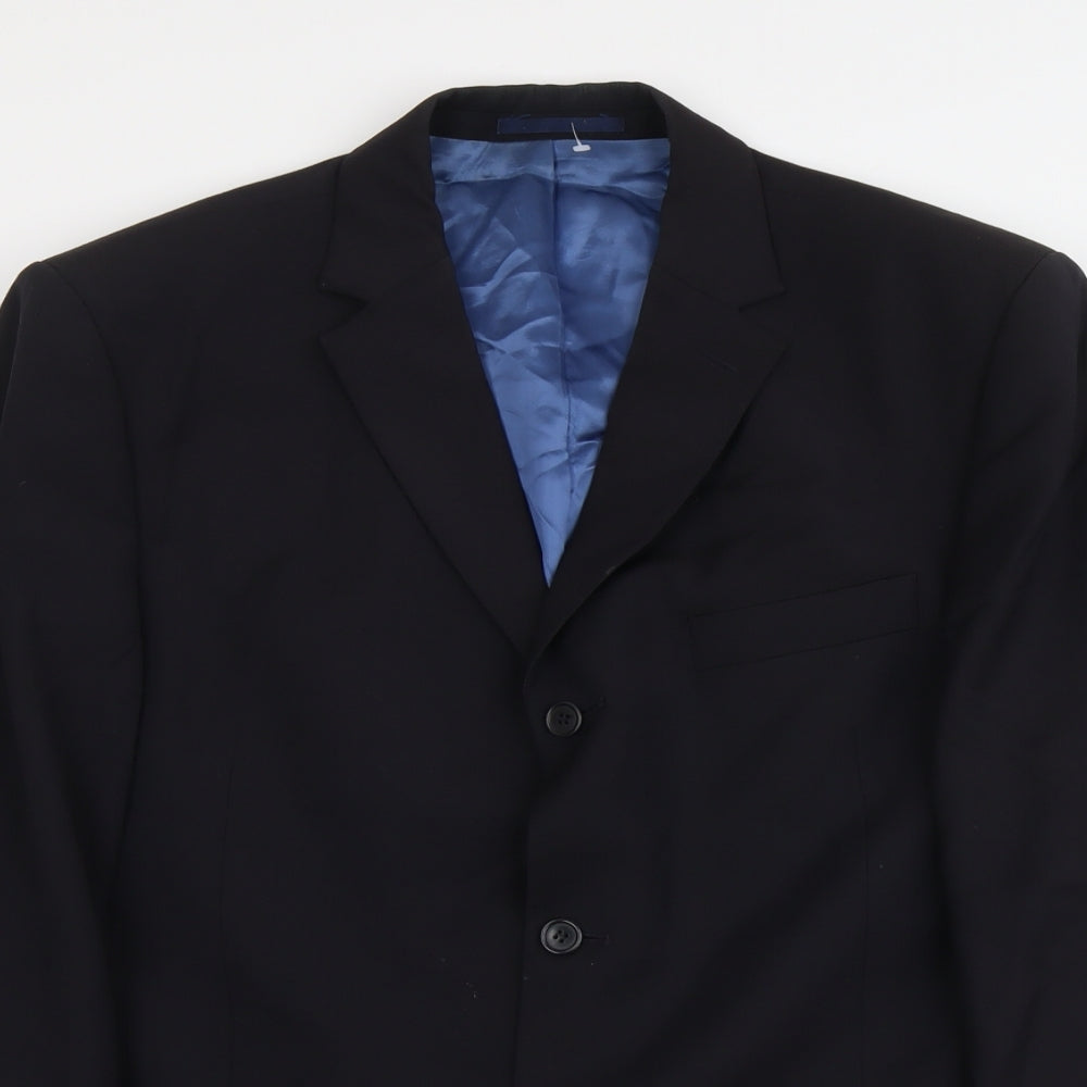 Daniel Hechter Mens Black Polyester Jacket Suit Jacket Size XL Regular