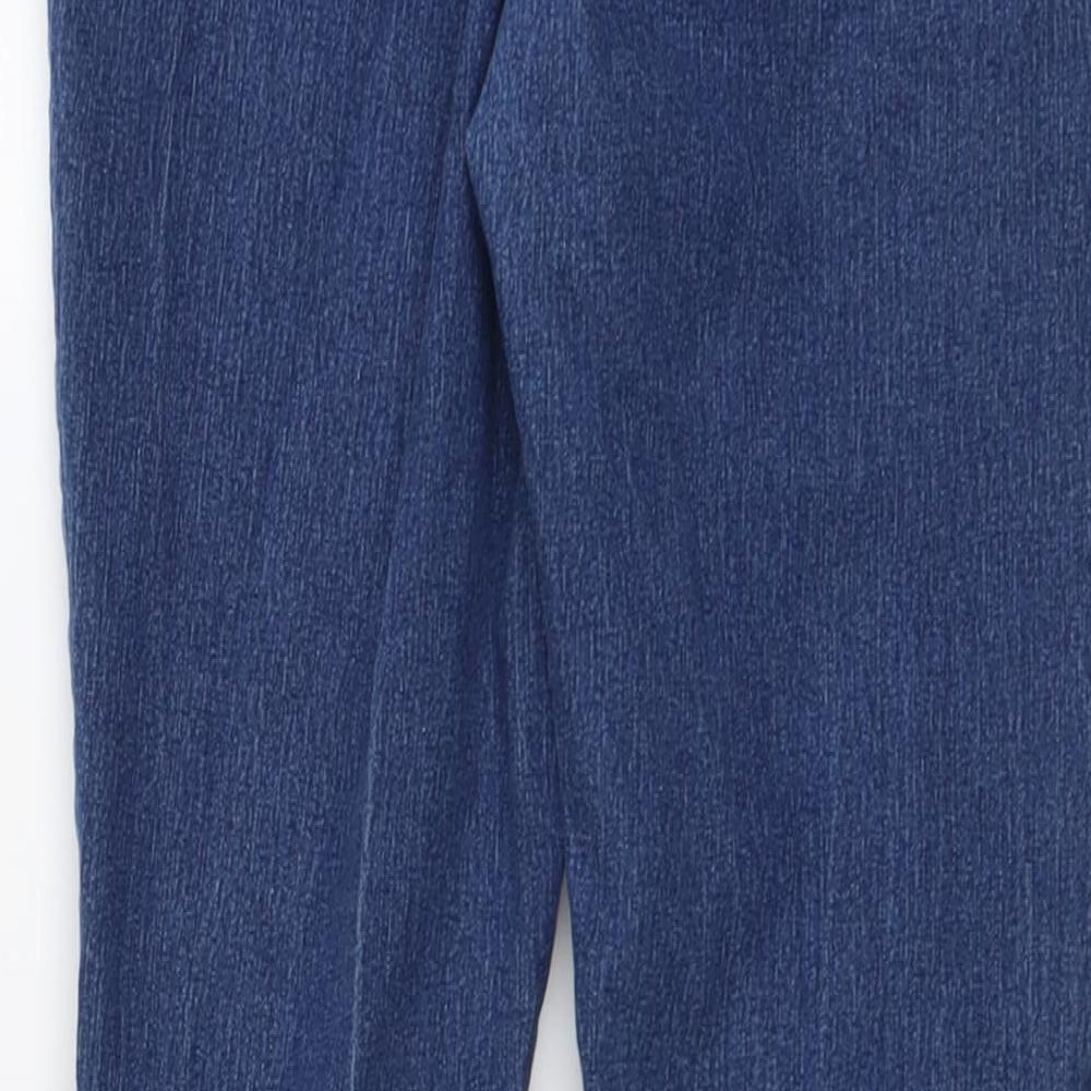 Dorothy Perkins Womens Blue Cotton Straight Jeans Size 14 L29 in Regular Button