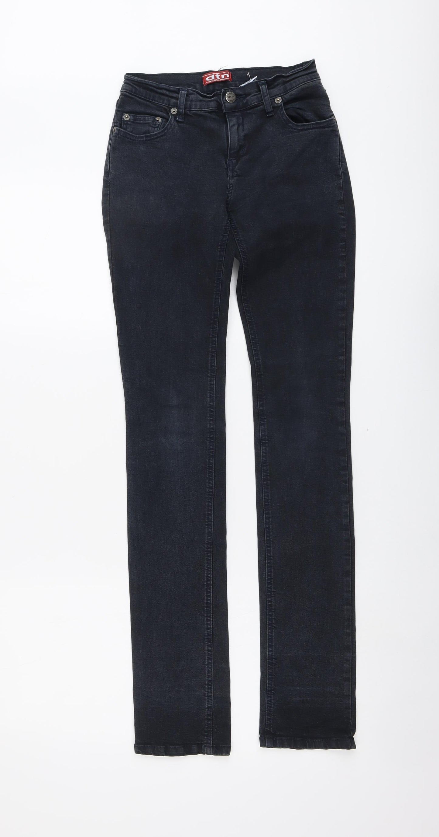 DTN Womens Blue Cotton Skinny Jeans Size 10 L32 in Regular Button