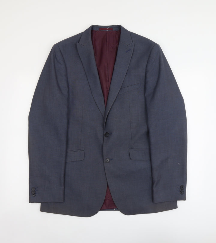LORD & TAYLOR Mens Grey Polyester Jacket Suit Jacket Size M Regular