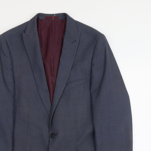 LORD & TAYLOR Mens Grey Polyester Jacket Suit Jacket Size M Regular