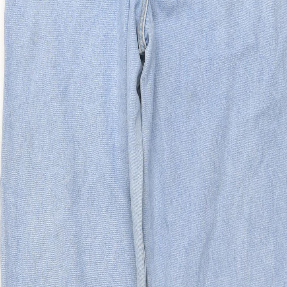 Edge 2 Edge Mens Blue Cotton Straight Jeans Size 38 in L33 in Regular Button