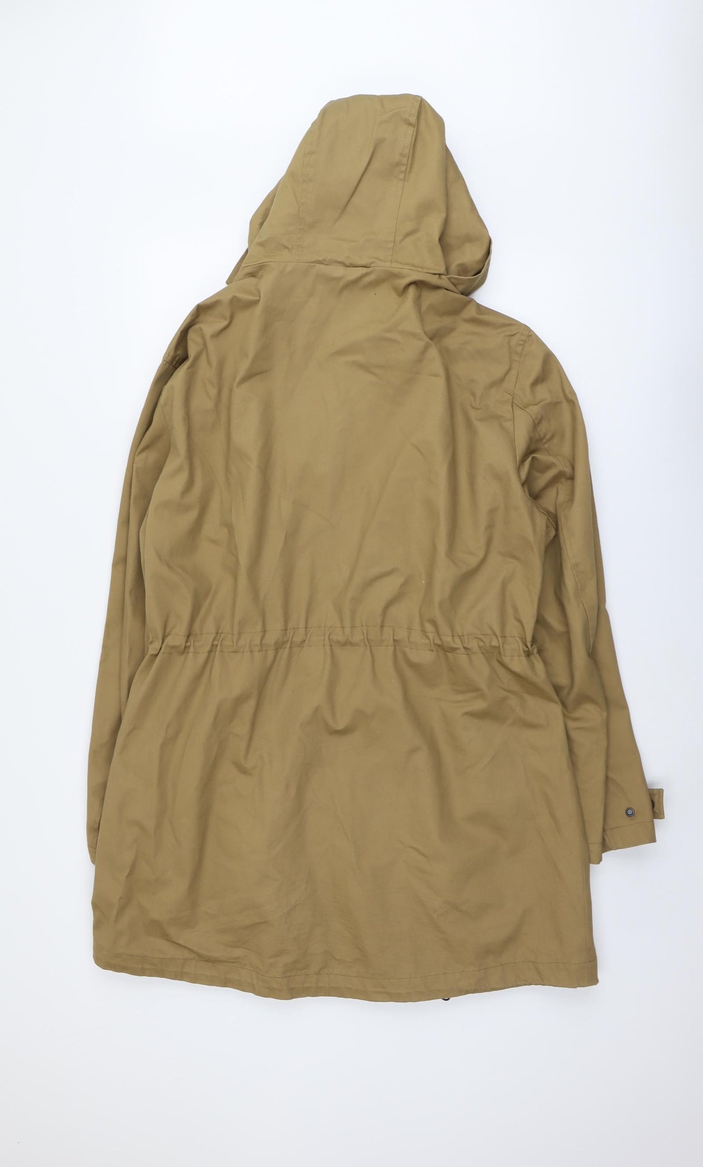 RESERVED Womens Beige Rain Coat Coat Size XL Zip