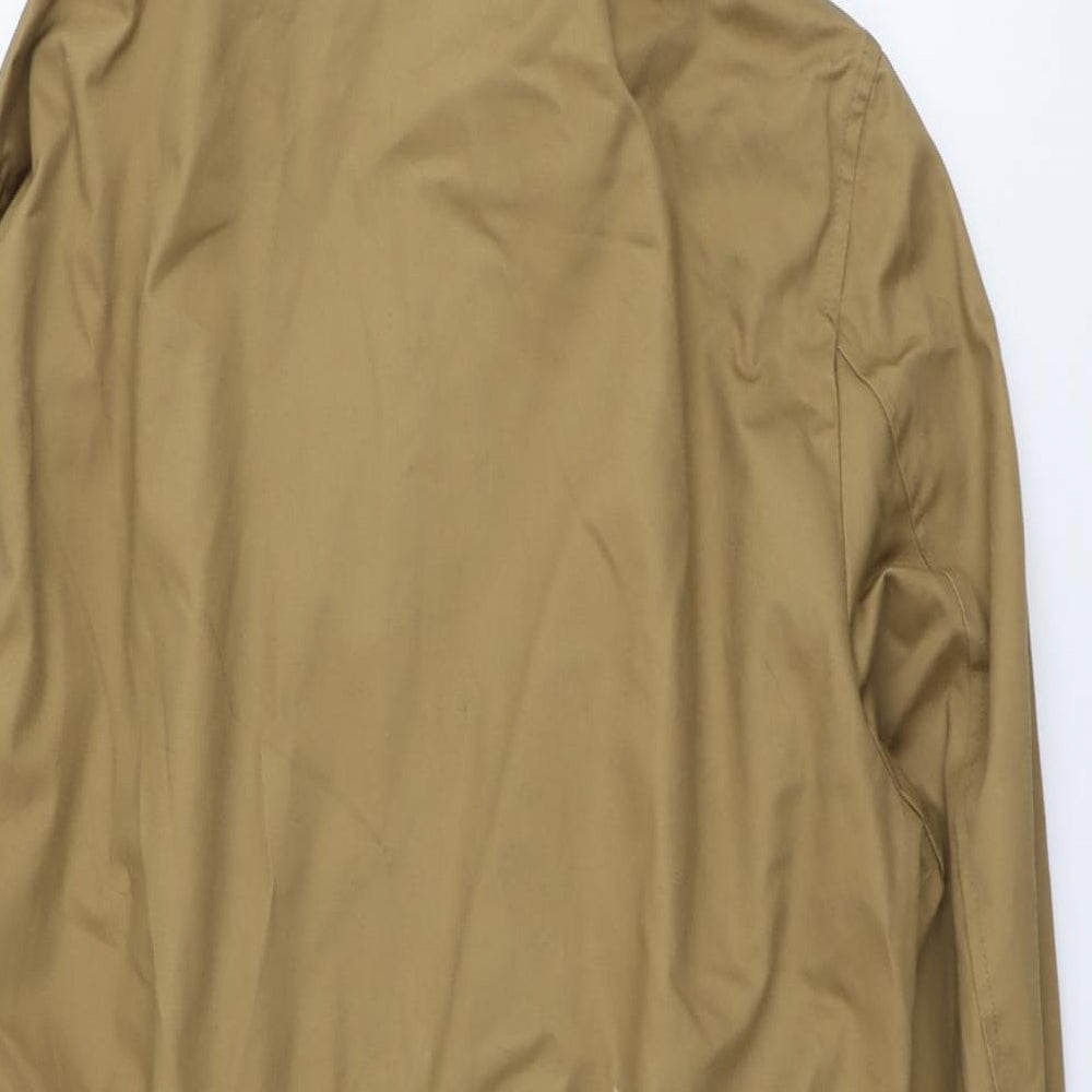 RESERVED Womens Beige Rain Coat Coat Size XL Zip