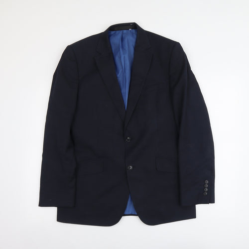 Marks and Spencer Mens Blue Wool Jacket Suit Jacket Size M Regular