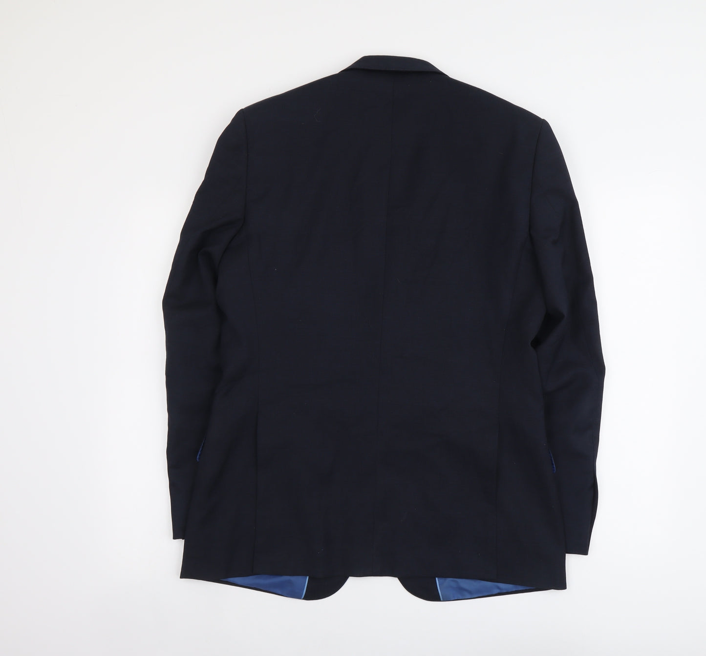Marks and Spencer Mens Blue Wool Jacket Suit Jacket Size M Regular