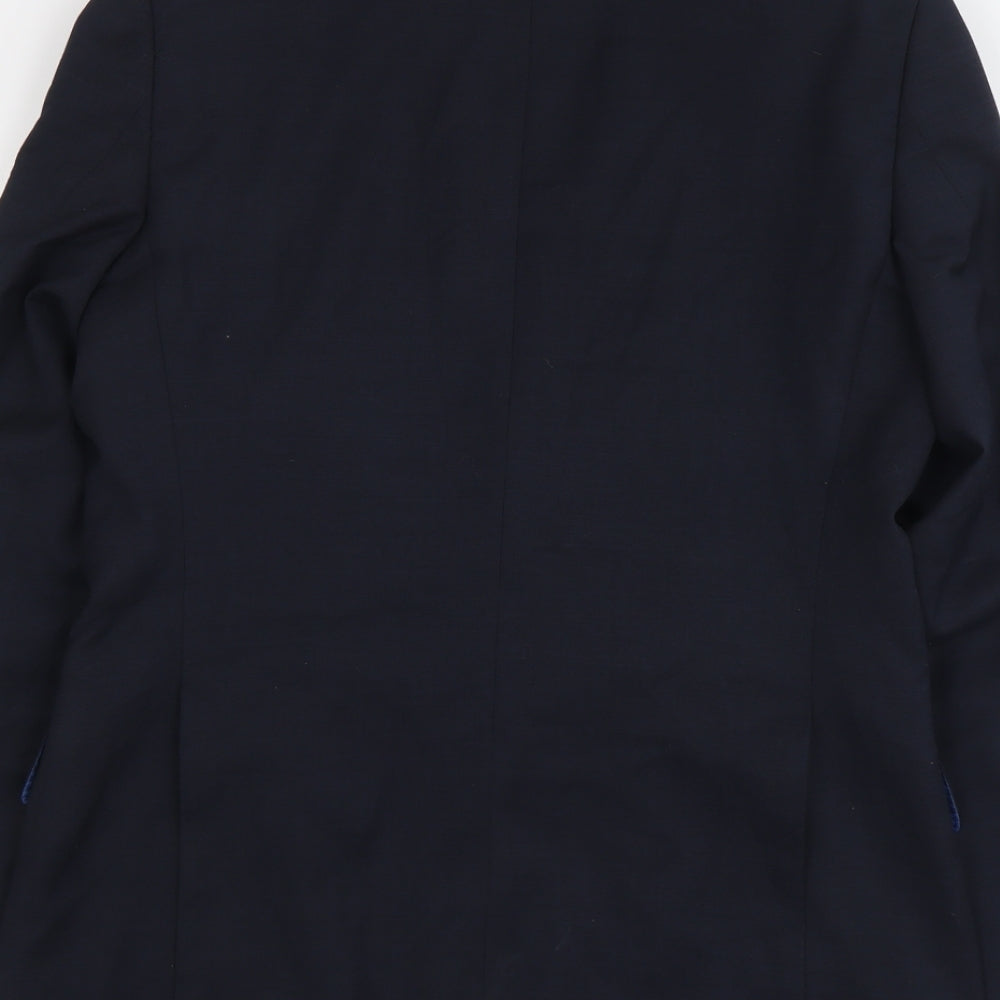 Marks and Spencer Mens Blue Wool Jacket Suit Jacket Size M Regular