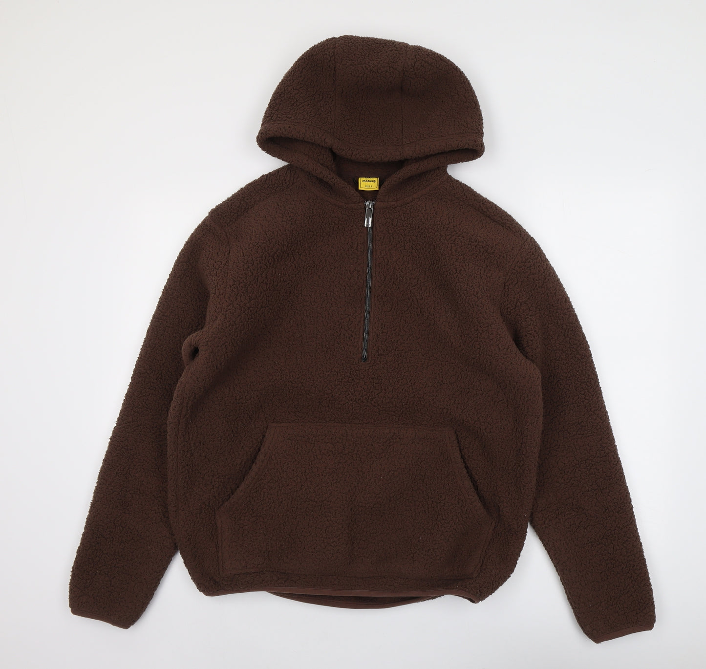 Móberg Womens Brown Polyester Pullover Hoodie Size S Zip