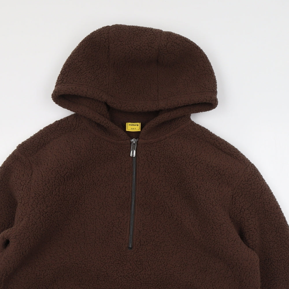 Móberg Womens Brown Polyester Pullover Hoodie Size S Zip