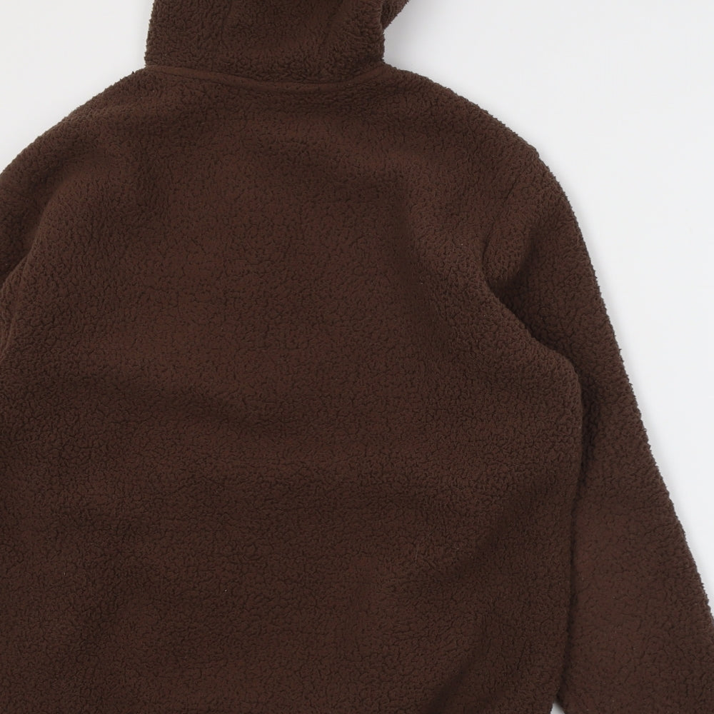 Móberg Womens Brown Polyester Pullover Hoodie Size S Zip