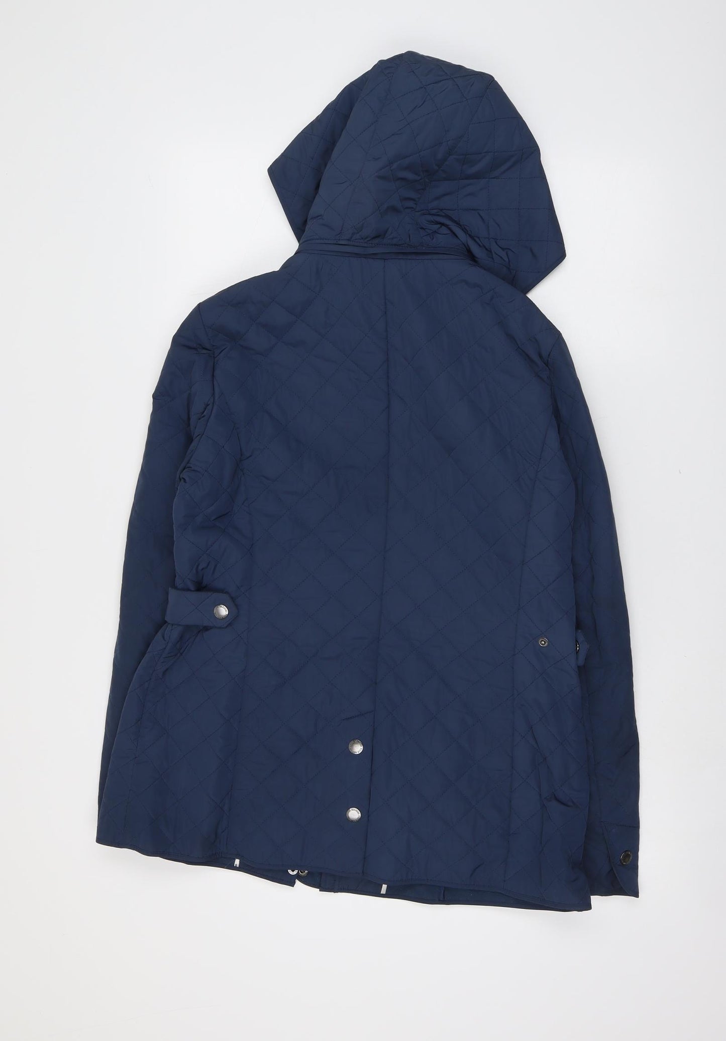 Four Seasons Womens Blue Quilted Jacket Size M Zip