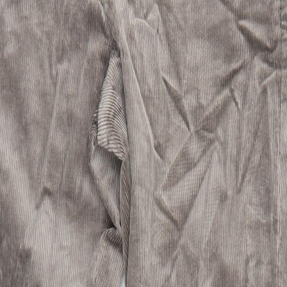 Marks and Spencer Mens Brown Cotton Trousers Size L L31 in Regular Zip
