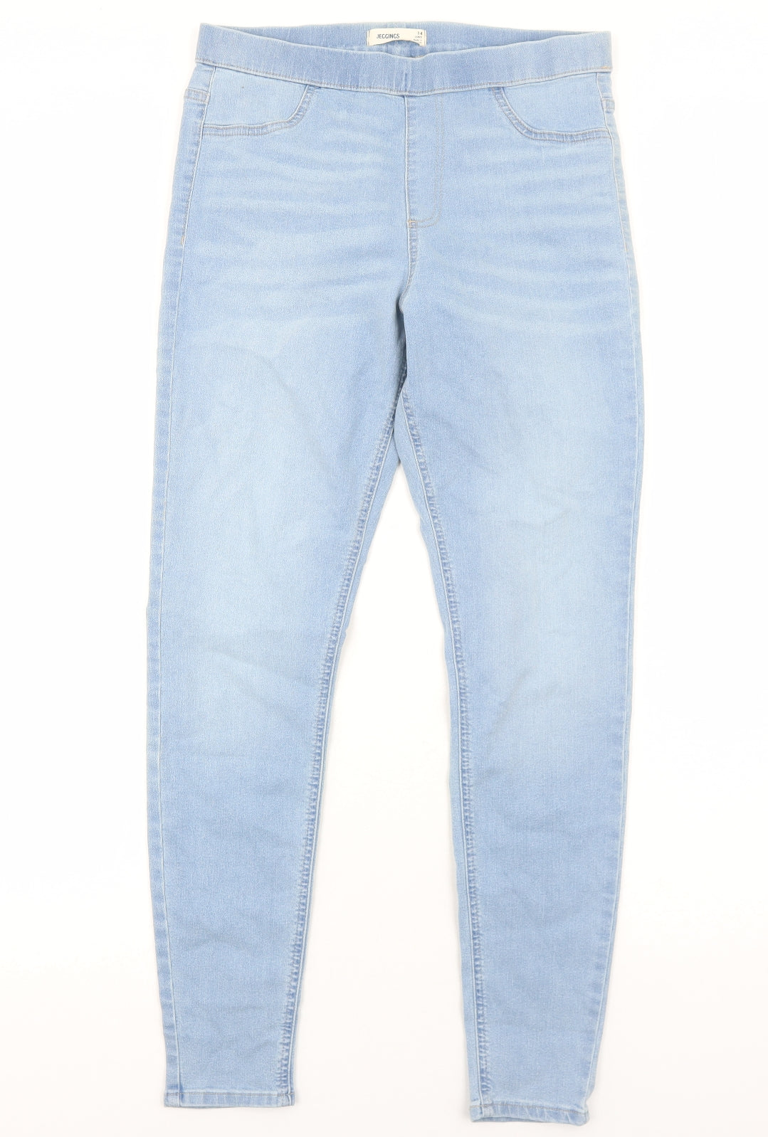 Marks and Spencer Womens Blue Cotton Jegging Jeans Size 14 Regular