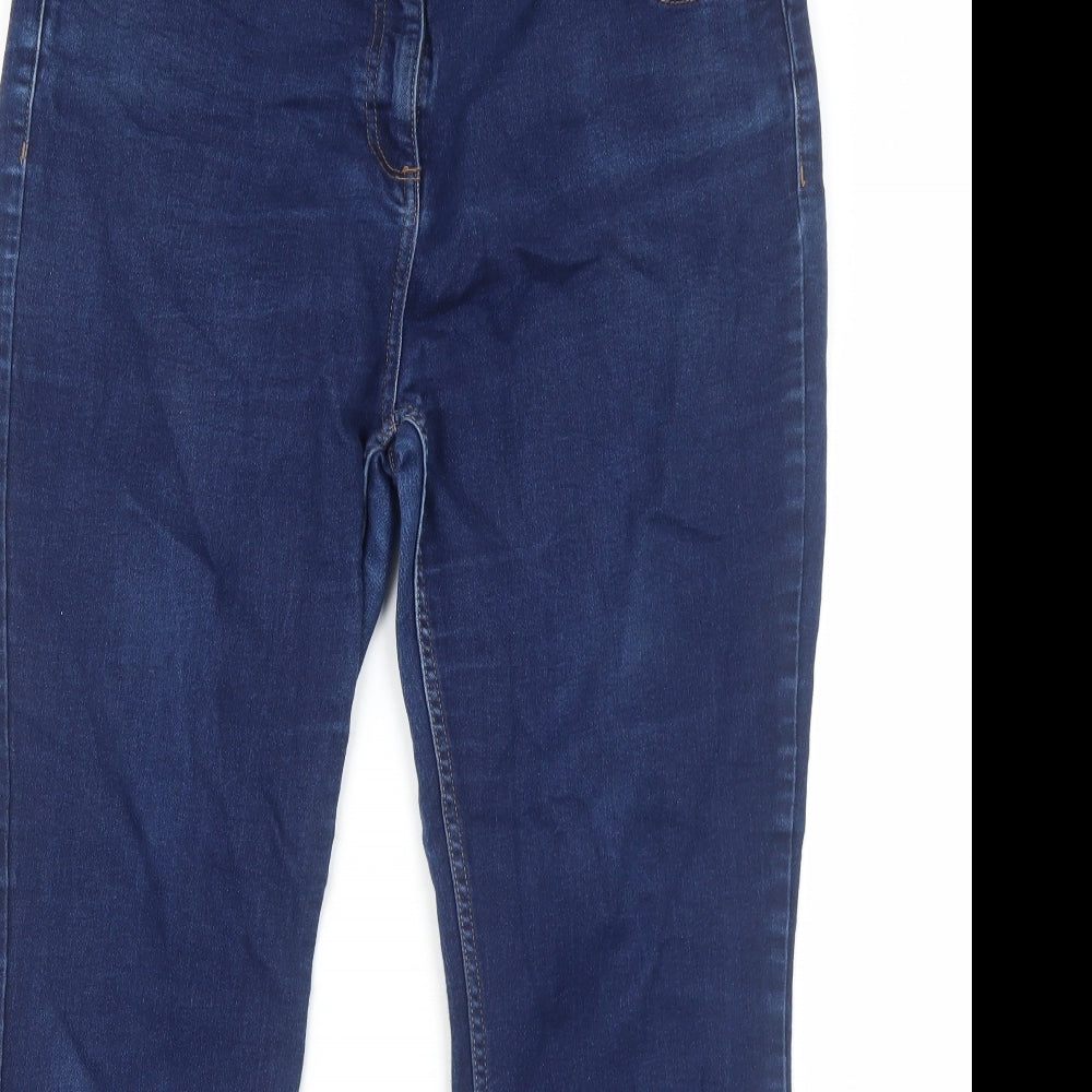 Papaya Womens Blue Cotton Bootcut Jeans Size 18 Regular Zip