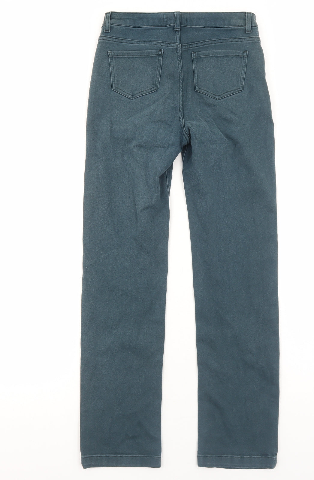Marks and Spencer Womens Green Cotton Skinny Jeans Size 10 Regular Zip