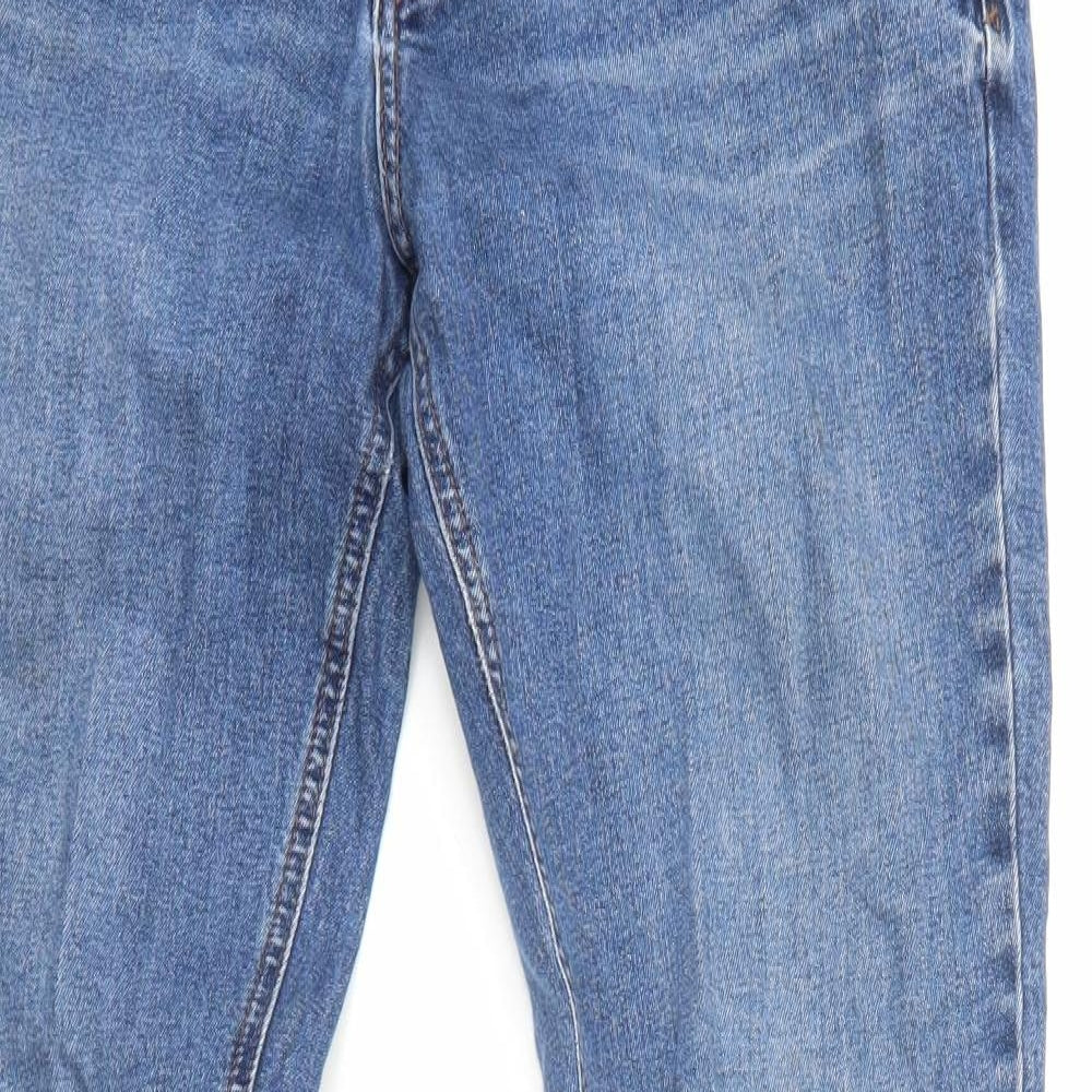 F&F Mens Blue Cotton Skinny Jeans Size M L34 in Regular Zip