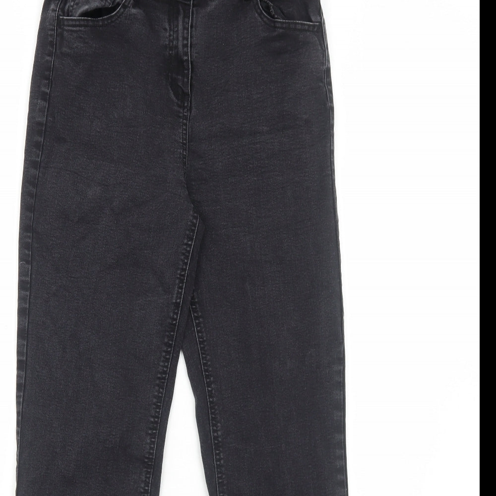 Papaya Womens Black Cotton Bootcut Jeans Size 12 Regular Zip